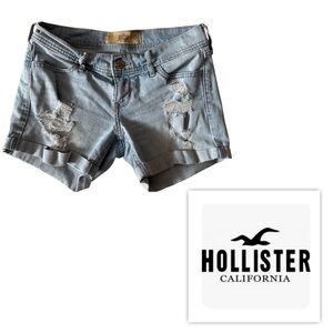 NWOT HOLLISTER Women's 1 waist 25 midi shorts super low rise 4" inseam